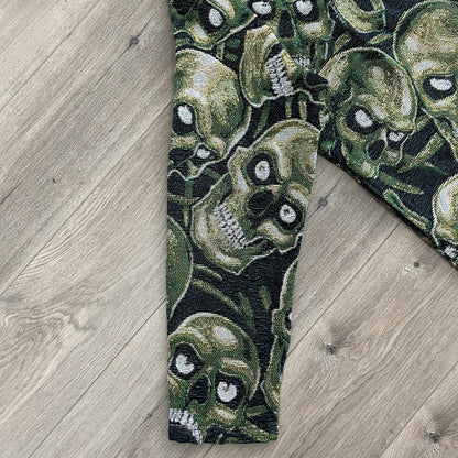 RDMCLOTHINGART tapestry hoodie GREEN SKULL Tapestry JACKET