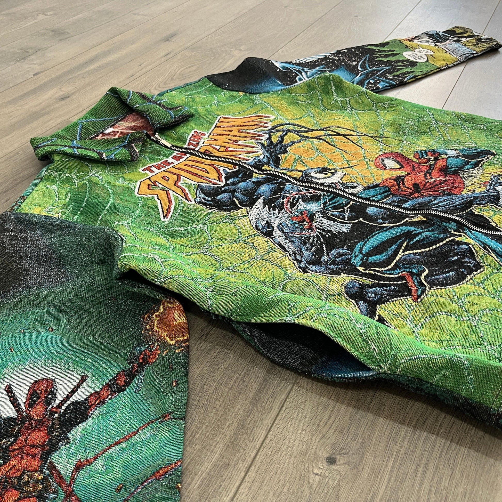 GREEN SPIDER TAPESTRY JACKET - RDMCLOTHINGART