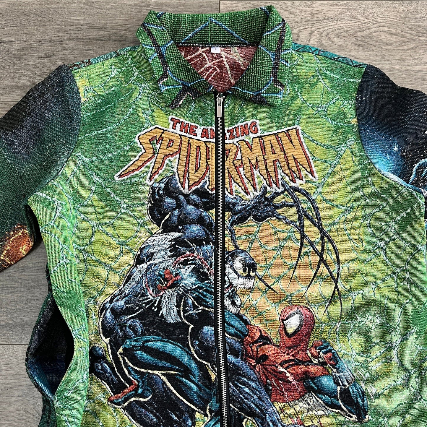GREEN SPIDER TAPESTRY JACKET - RDMCLOTHINGART