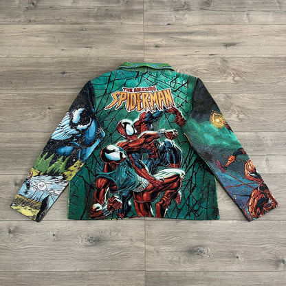 GREEN SPIDER TAPESTRY JACKET - RDMCLOTHINGART