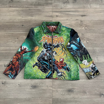 GREEN SPIDER TAPESTRY JACKET - RDMCLOTHINGART