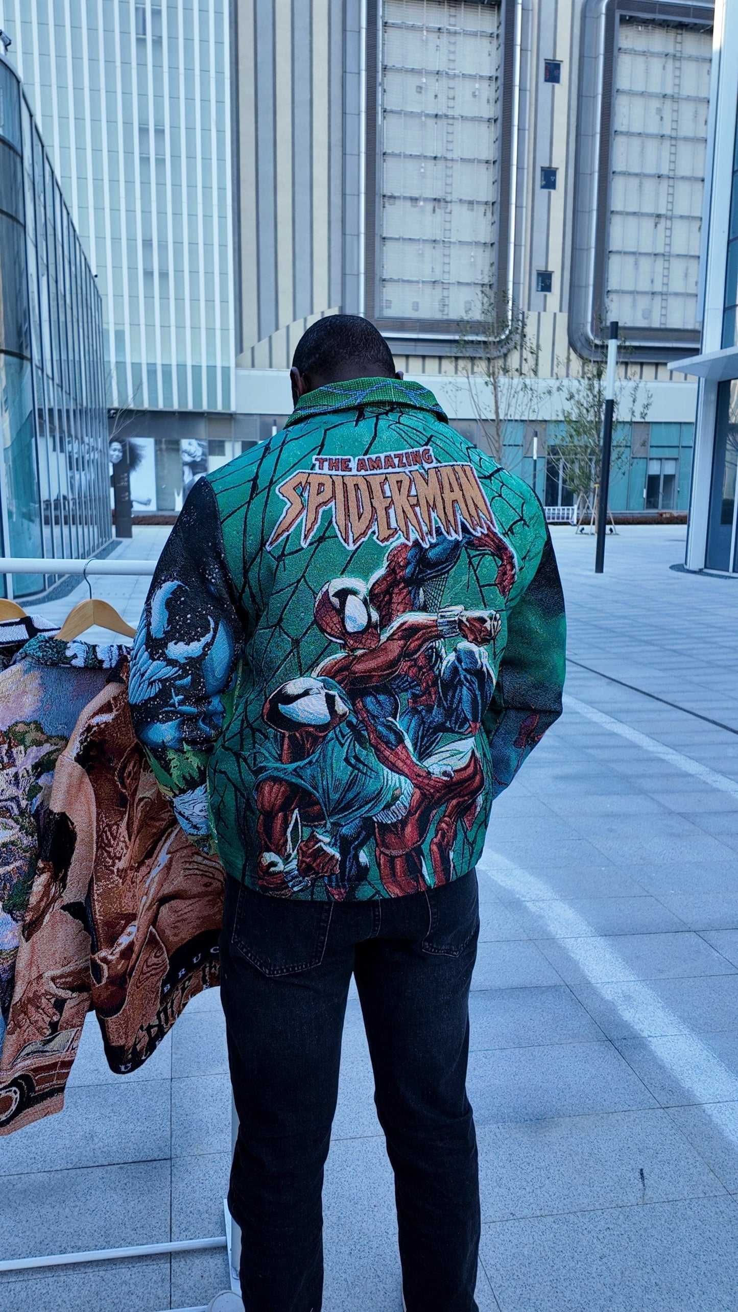 GREEN SPIDER TAPESTRY JACKET - RDMCLOTHINGART