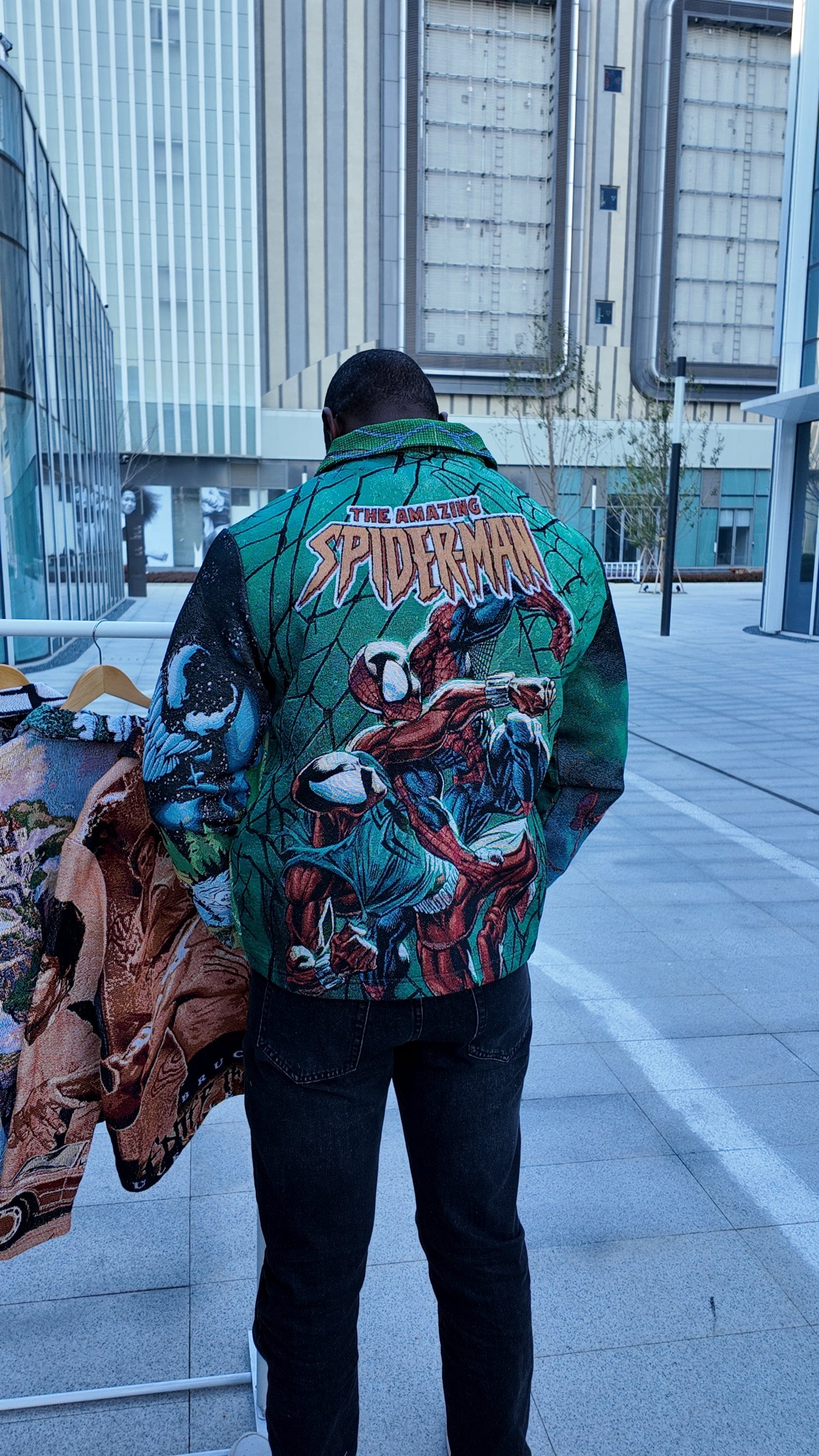 GREEN SPIDER TAPESTRY JACKET - RDMCLOTHINGART