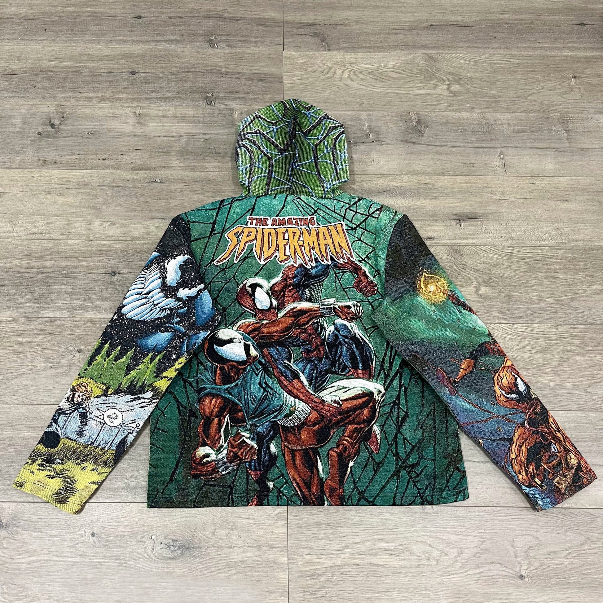 GREEN SPIDERMAN TAPESTRY - RDMCLOTHINGART
