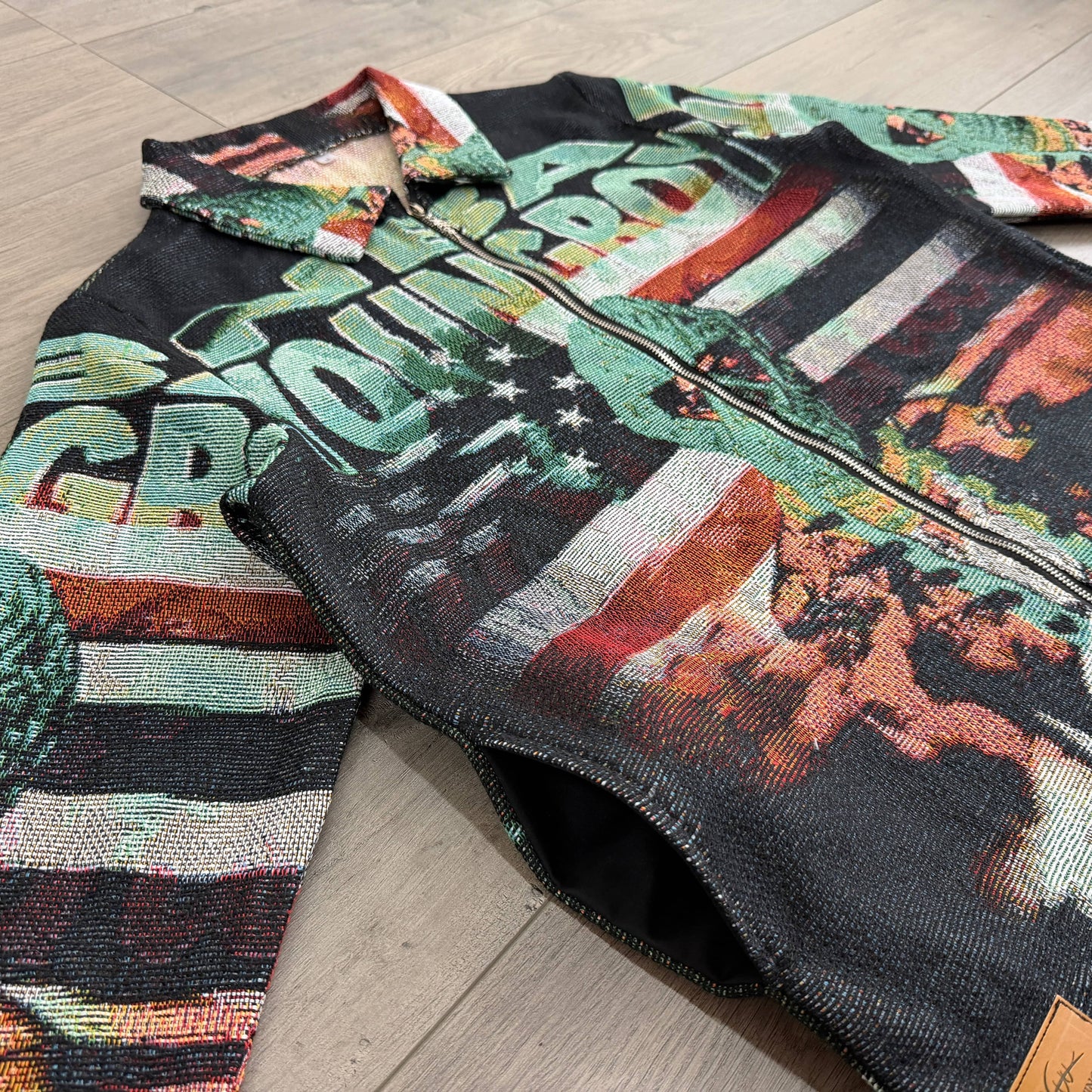 RDMCLOTHINGART tapestry hoodie GREEN YOUNGBOY TAPESTRY JACKET