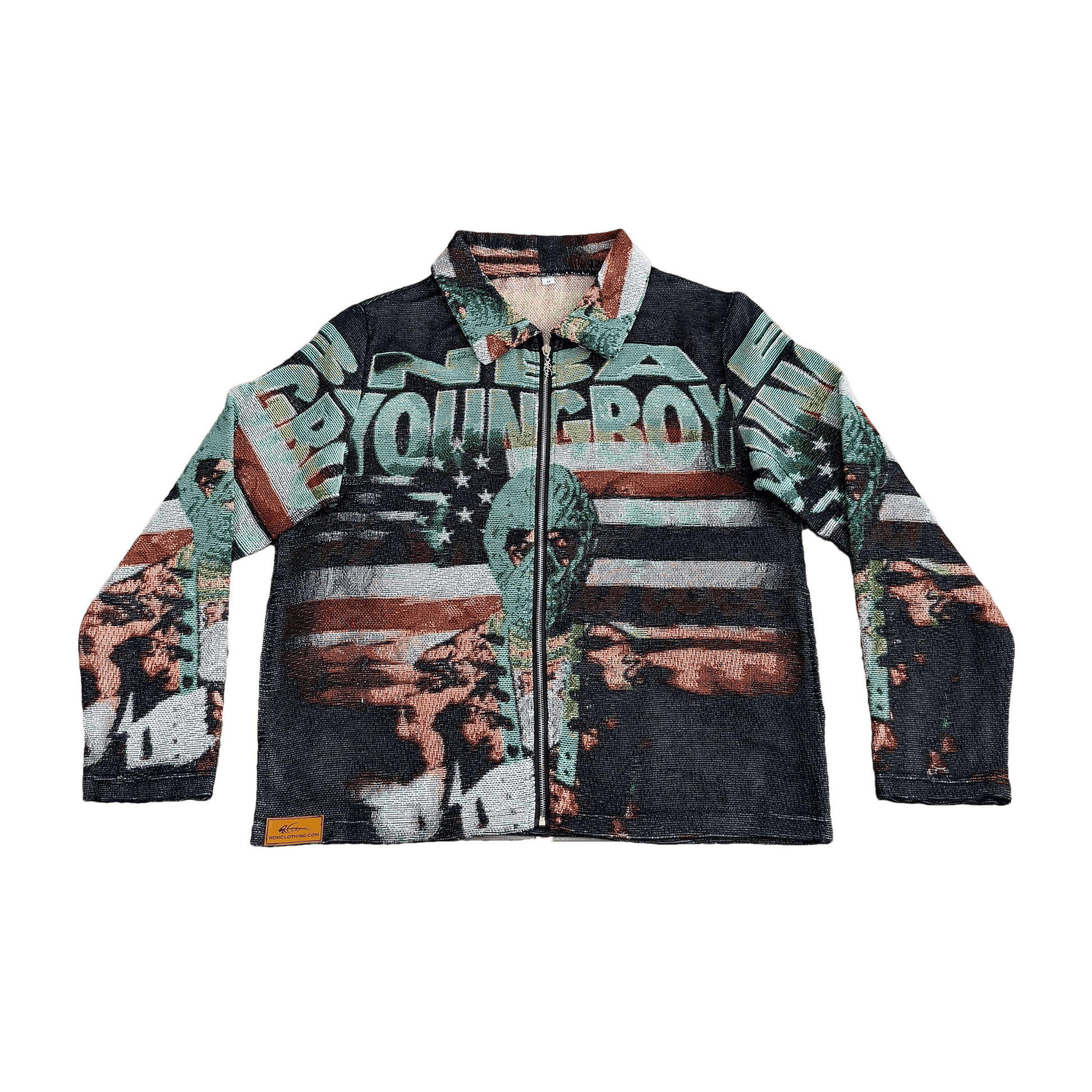 RDMCLOTHINGART tapestry hoodie GREEN YOUNGBOY TAPESTRY JACKET