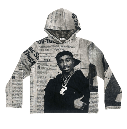 GREY 2PAC TAPESTRY - RDMCLOTHINGART
