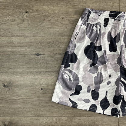 GREY CAMO MESH SHORTS-8700 - RDMCLOTHINGART