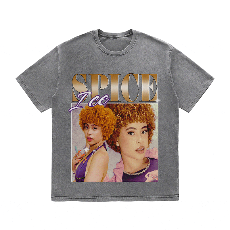 RDMCLOTHINGART tapestry hoodie ICE SPICE HEAVY WEIGHT COTTON TEE-8862