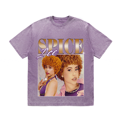 RDMCLOTHINGART tapestry hoodie ICE SPICE HEAVY WEIGHT COTTON TEE-8862