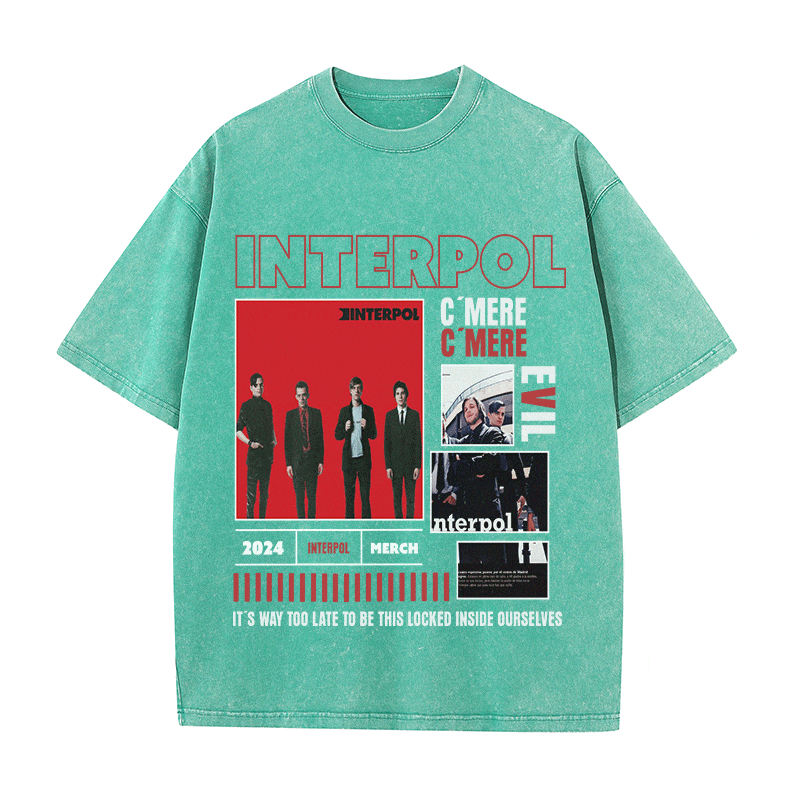 RDMCLOTHINGART tapestry hoodie INTERPOL HEAVY WEIGHT COTTON TEE-9000