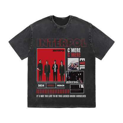 RDMCLOTHINGART tapestry hoodie INTERPOL HEAVY WEIGHT COTTON TEE-9000