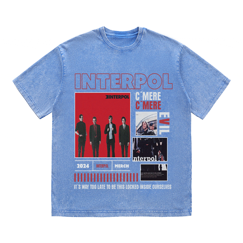 RDMCLOTHINGART tapestry hoodie INTERPOL HEAVY WEIGHT COTTON TEE-9000