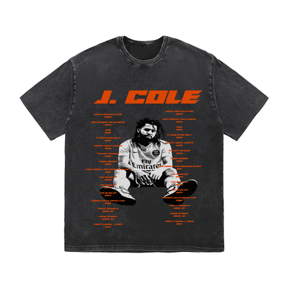 RDMCLOTHINGART tapestry hoodie J. COLE HEAVY WEIGHT COTTON TEE-8933