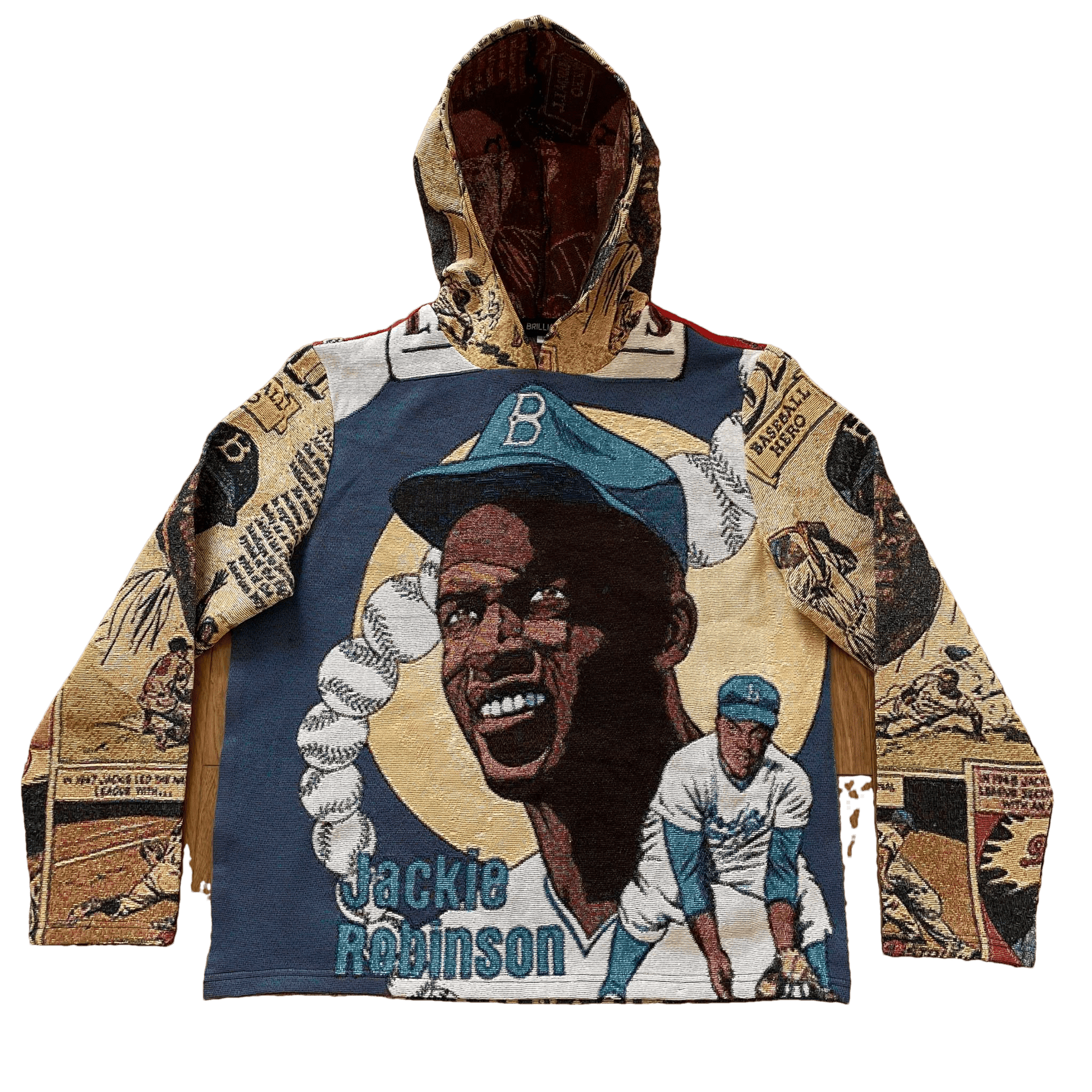 JACKIEROBINSO TAPESTRY HOODIE - RDMCLOTHINGART