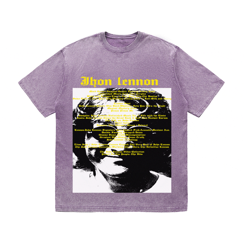 RDMCLOTHINGART tapestry hoodie JHON LENNON HEAVY WEIGHT COTTON TEE-8935