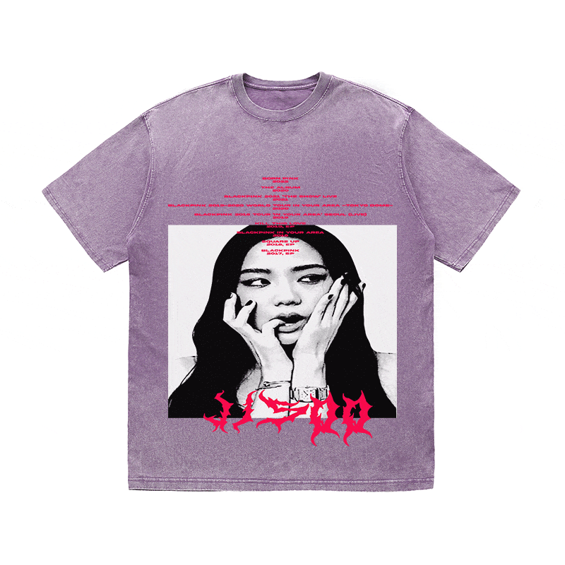 RDMCLOTHINGART tapestry hoodie JISOO HEAVY WEIGHT COTTON TEE-8907