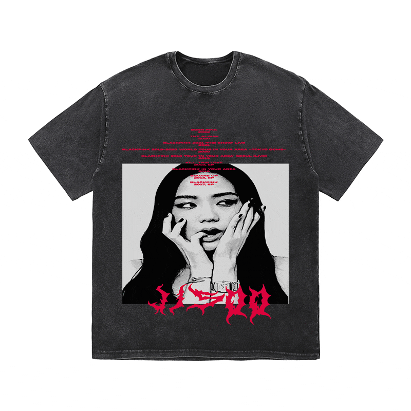 RDMCLOTHINGART tapestry hoodie JISOO HEAVY WEIGHT COTTON TEE-8907