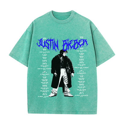 RDMCLOTHINGART tapestry hoodie JUSTIN BIEBER HEAVY WEIGHT COTTON TEE-8910
