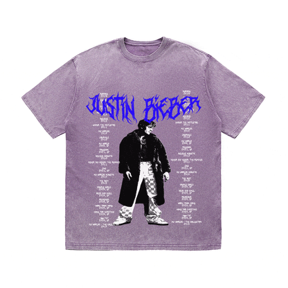 RDMCLOTHINGART tapestry hoodie JUSTIN BIEBER HEAVY WEIGHT COTTON TEE-8910