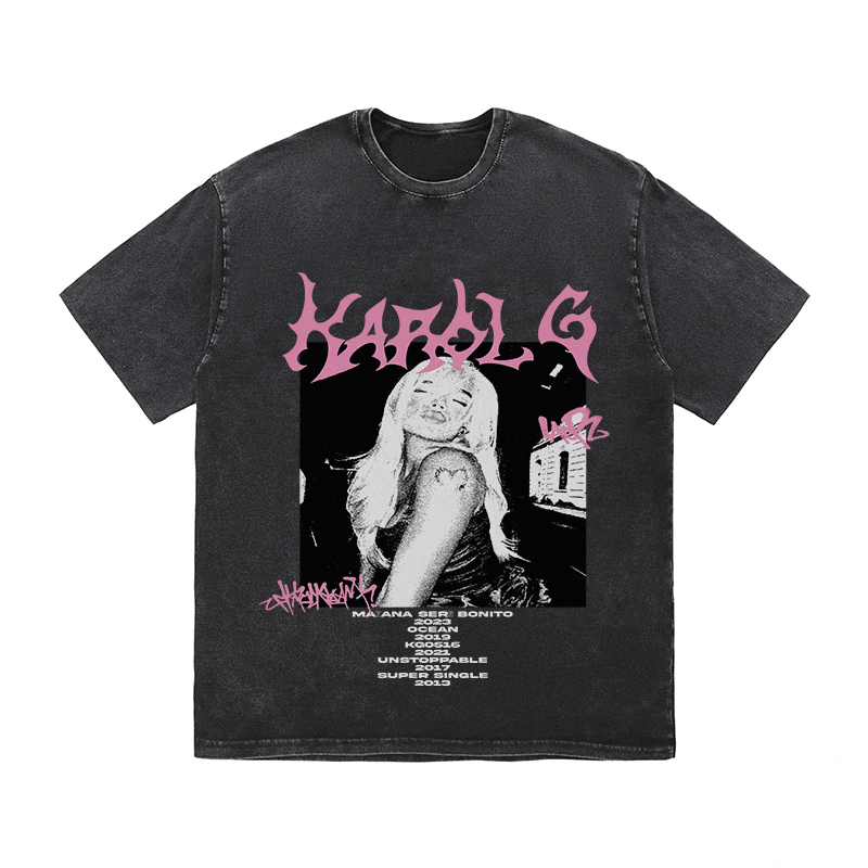 RDMCLOTHINGART tapestry hoodie KAROL G HEAVY WEIGHT COTTON TEE-8911