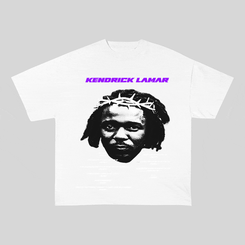 RDMCLOTHINGART tapestry hoodie KENDRICK LAMAR HEAVY WEIGHT COTTON TEE-8882