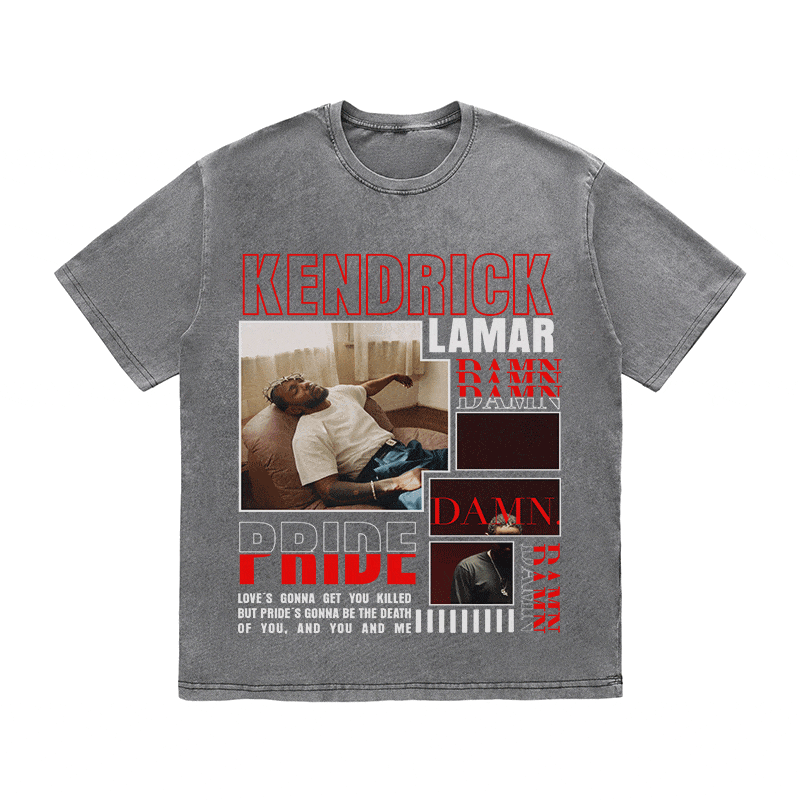 RDMCLOTHINGART tapestry hoodie KENDRICK LAMAR HEAVY WEIGHT COTTON TEE-9003