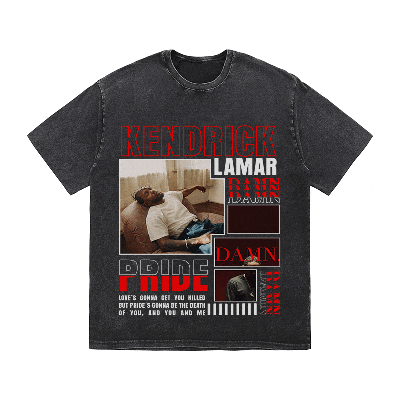 RDMCLOTHINGART tapestry hoodie KENDRICK LAMAR HEAVY WEIGHT COTTON TEE-9003