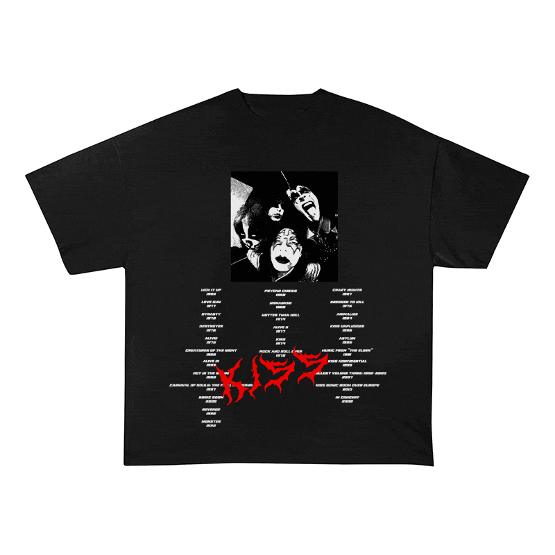 RDMCLOTHINGART tapestry hoodie KISS HEAVY WEIGHT COTTON TEE-8883