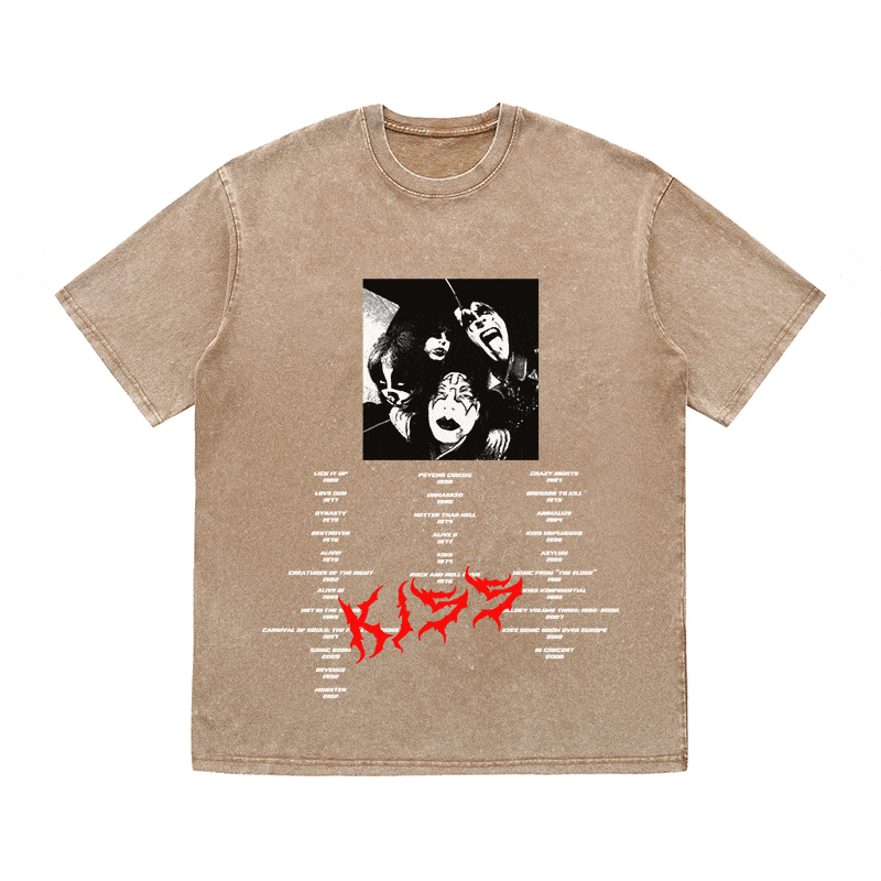 RDMCLOTHINGART tapestry hoodie KISS HEAVY WEIGHT COTTON TEE-8883