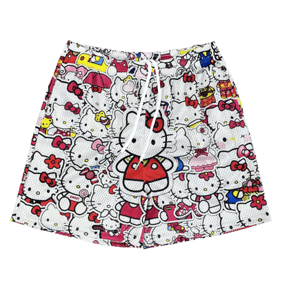 KITTY MESH SHORTS-8671 - RDMCLOTHINGART