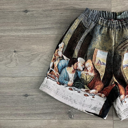 LAST DINNER TAPESTRY SHORT - RDMCLOTHINGART