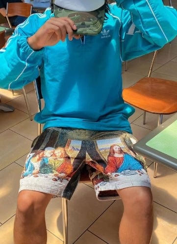 LAST DINNER TAPESTRY SHORT - RDMCLOTHINGART