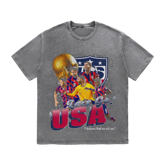 RDMCLOTHINGART tapestry hoodie LET'S GO USA HEAVY WEIGHT COTTON TEE-8965