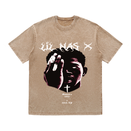 RDMCLOTHINGART tapestry hoodie LIL NAS X HEAVY WEIGHT COTTON TEE-8884