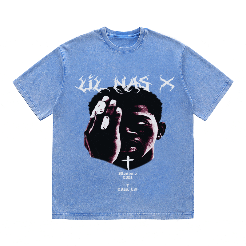 RDMCLOTHINGART tapestry hoodie LIL NAS X HEAVY WEIGHT COTTON TEE-8884