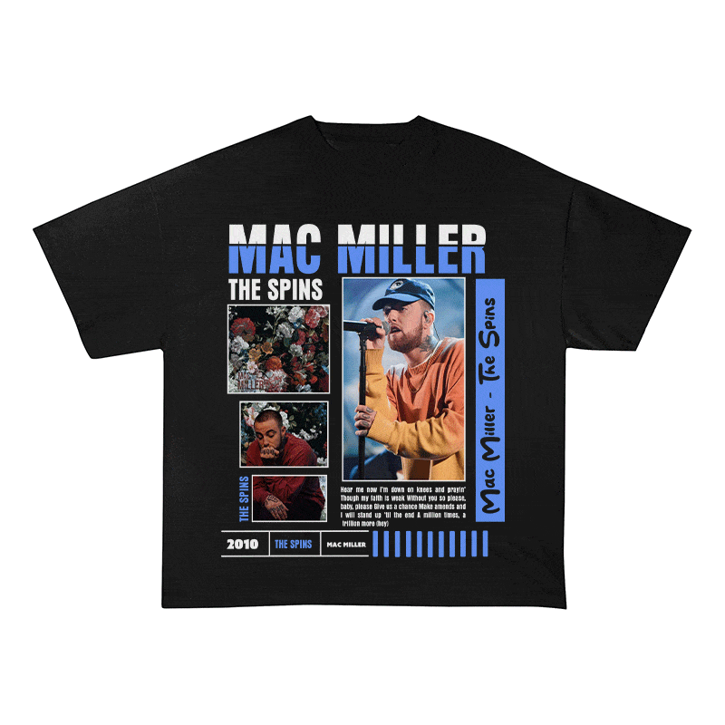 RDMCLOTHINGART tapestry hoodie MAC MILLER HEAVY WEIGHT COTTON TEE-9007