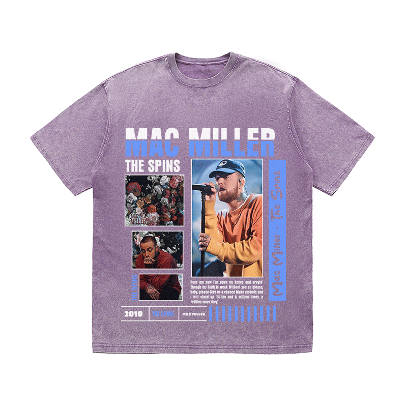 RDMCLOTHINGART tapestry hoodie MAC MILLER HEAVY WEIGHT COTTON TEE-9007