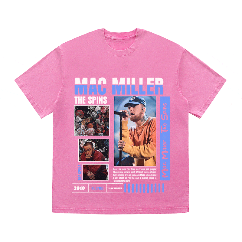 RDMCLOTHINGART tapestry hoodie MAC MILLER HEAVY WEIGHT COTTON TEE-9007