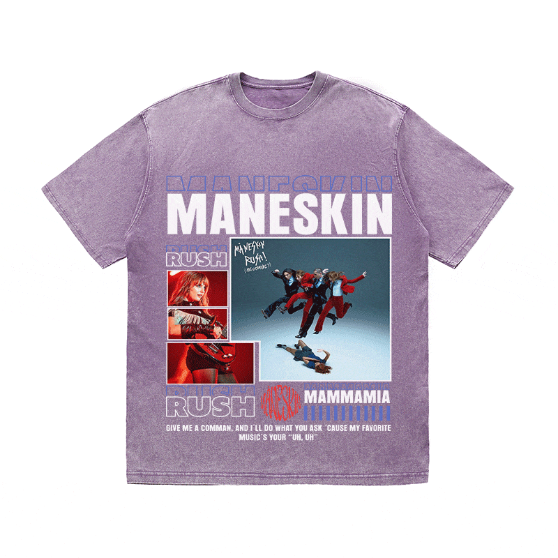 RDMCLOTHINGART tapestry hoodie MANESKIN HEAVY WEIGHT COTTON TEE-9008