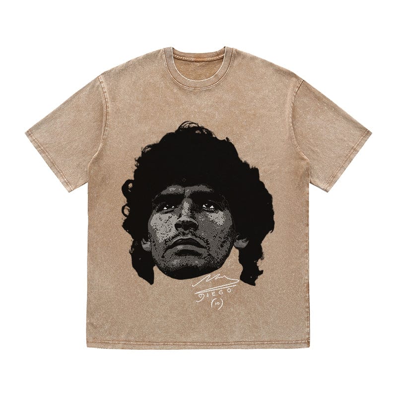 RDMCLOTHINGART tapestry hoodie MARADONA HEAVY COTTON TEES-9600