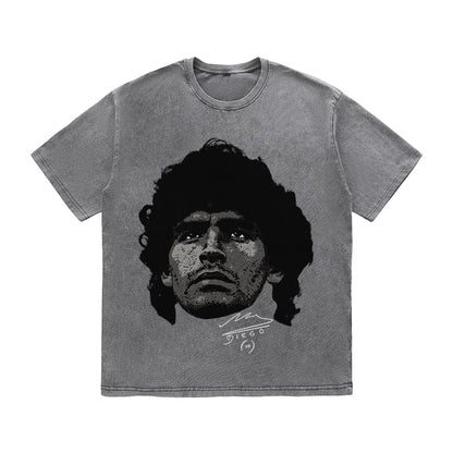 RDMCLOTHINGART tapestry hoodie MARADONA HEAVY COTTON TEES-9600