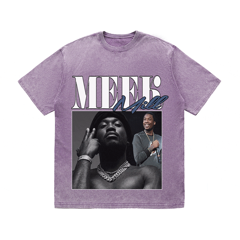 RDMCLOTHINGART tapestry hoodie MEEK MILL HEAVY WEIGHT COTTON TEE-8865