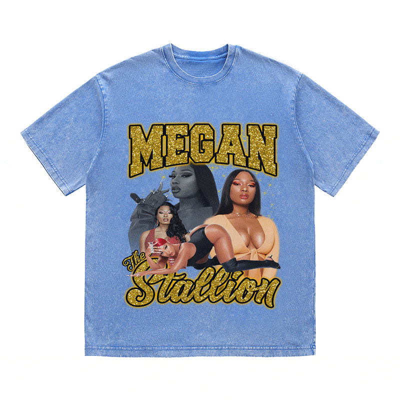 RDMCLOTHINGART tapestry hoodie MEGAN STALLION HEAVY WEIGHT COTTON TEE-9130