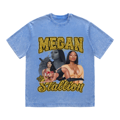 RDMCLOTHINGART tapestry hoodie MEGAN STALLION HEAVY WEIGHT COTTON TEE-9130