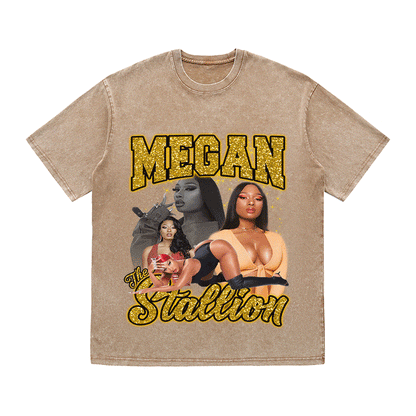 RDMCLOTHINGART tapestry hoodie MEGAN STALLION HEAVY WEIGHT COTTON TEE-9130