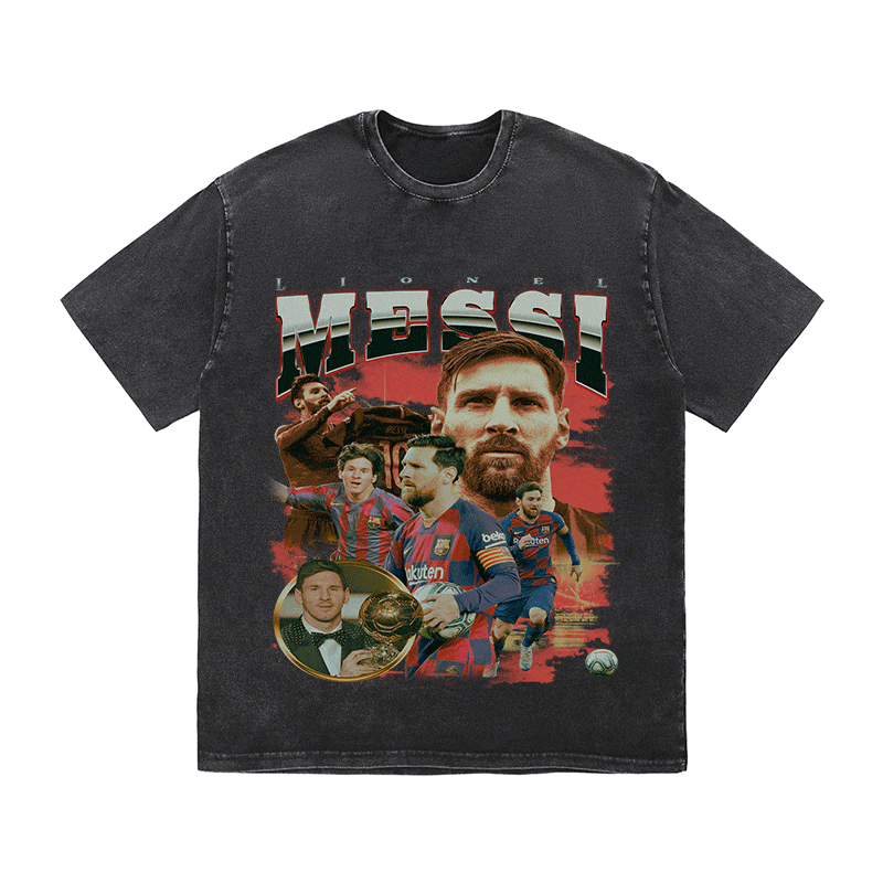 RDMCLOTHINGART tapestry hoodie MESSI 5 HEAVY WEIGHT COTTON TEE-8973