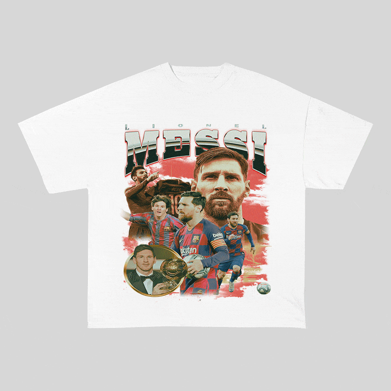 RDMCLOTHINGART tapestry hoodie MESSI 5 HEAVY WEIGHT COTTON TEE-8973