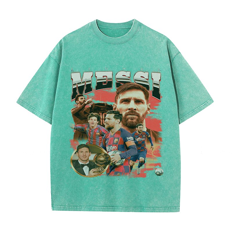 RDMCLOTHINGART tapestry hoodie MESSI 5 HEAVY WEIGHT COTTON TEE-8973