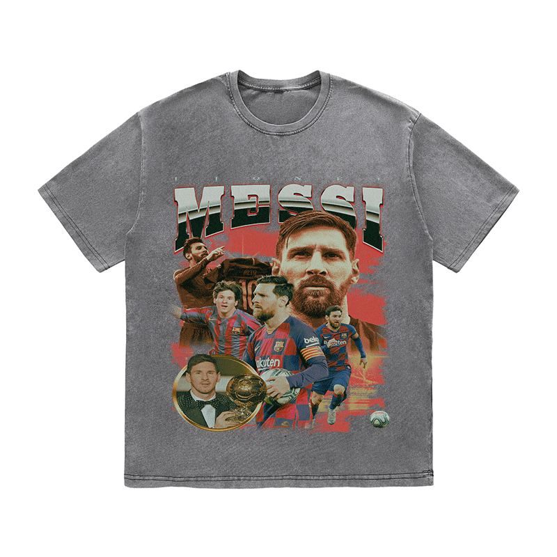 RDMCLOTHINGART tapestry hoodie MESSI 5 HEAVY WEIGHT COTTON TEE-8973